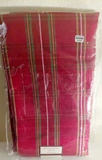 Bed Bath And Beyond Christmas Tablecloth  Plaid Metallic Fabric  60" X 102" New 