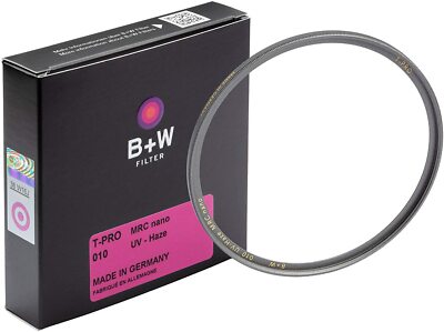 B+W T-PRO UV-Haze Filter (49mm) - Absorbs Ultraviolet Light
