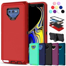 For Samsung Galaxy Note 9 Shockproof Rugged Defender Case Cover w/Belt Clip