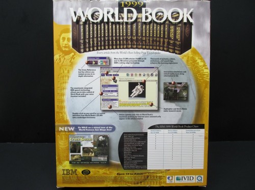 World Book Family Reference Suit, PC, 3 CD-ROM's, W 95 / 98, IBM '99, Never Used - Picture 5 of 7