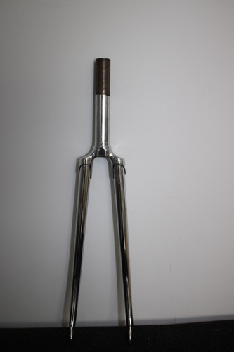 NOS RARE VINTAGE CHROME STEEL TRACK FORK 145MM 700C 1" ITALIAN THREAD PISTA - Picture 3 of 15