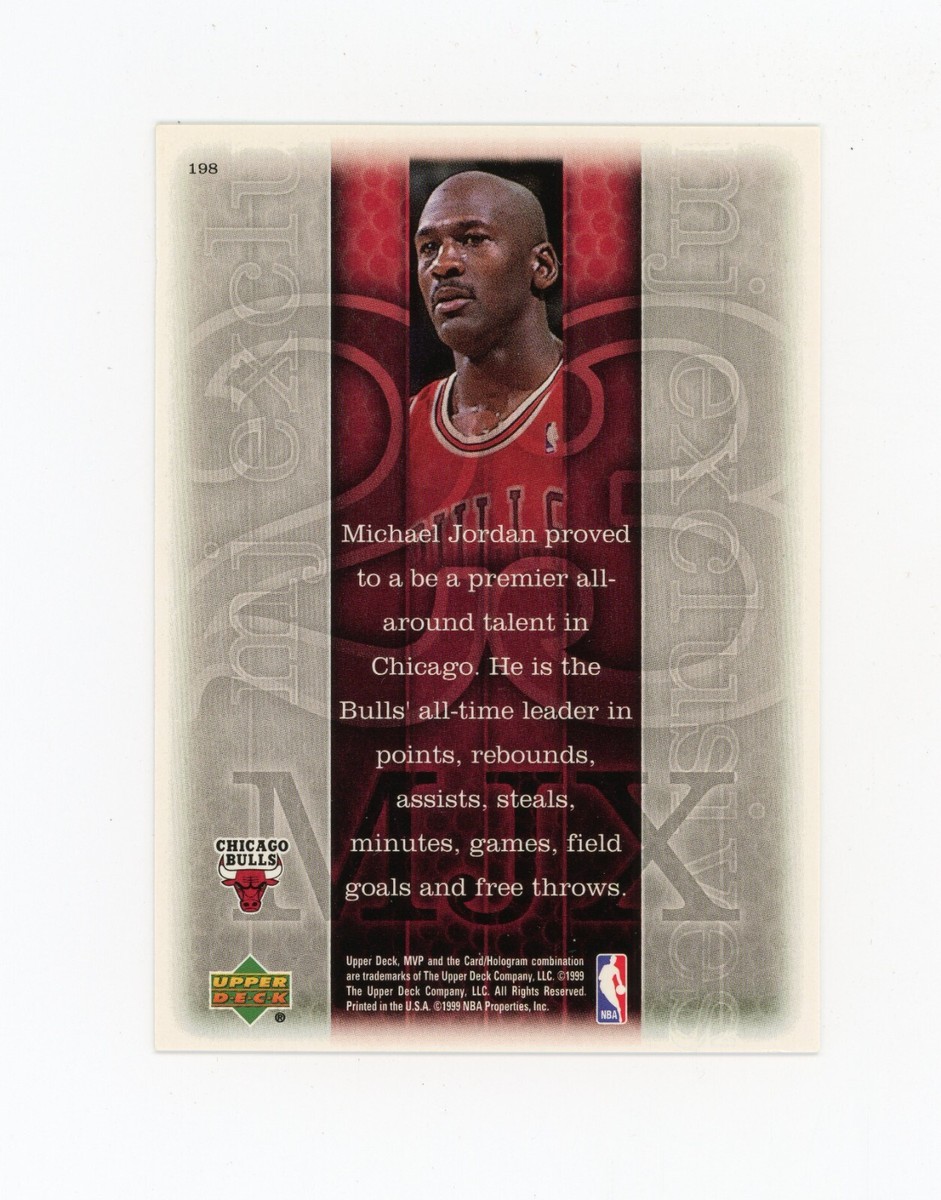 1999 HoloGrFX Jordan Michael Jordan セット MICHAEL JORDAN 1999-00 Upper Deck MVP MJX Exclusives #198