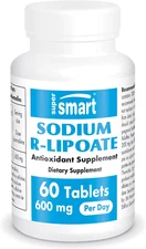 Supersmart Sodium RLipoate 600 Mg (RAlpha Lipoic Acid) per Day Neuroprotective S