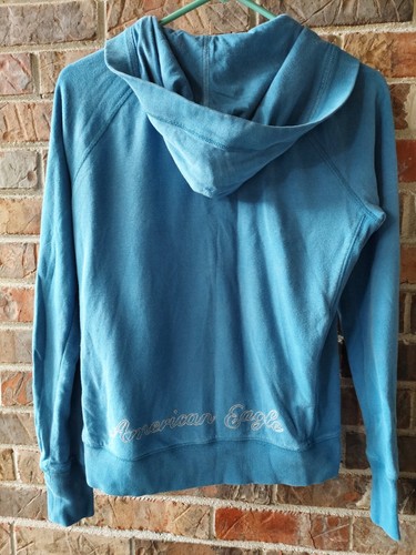 American Eagle Full Zip Hoodie. XS. Blue - Picture 2 of 9