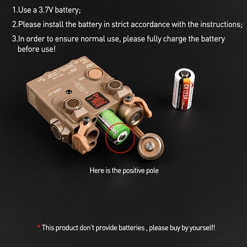 WADSN DBAL-A2 Laser&White LED Light M300A/M600C Tactical Flashlight Dual Switch - Picture 10 of 22