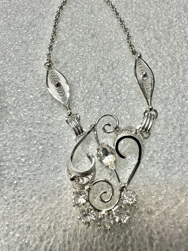 AM Sterling Silver Boxed set Necklace & Earrings In Original Box - Picture 6 of 14