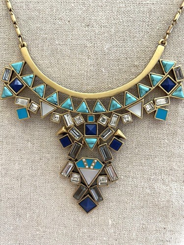 Stella & Dot Stone Tile Necklace NEW w/gift box