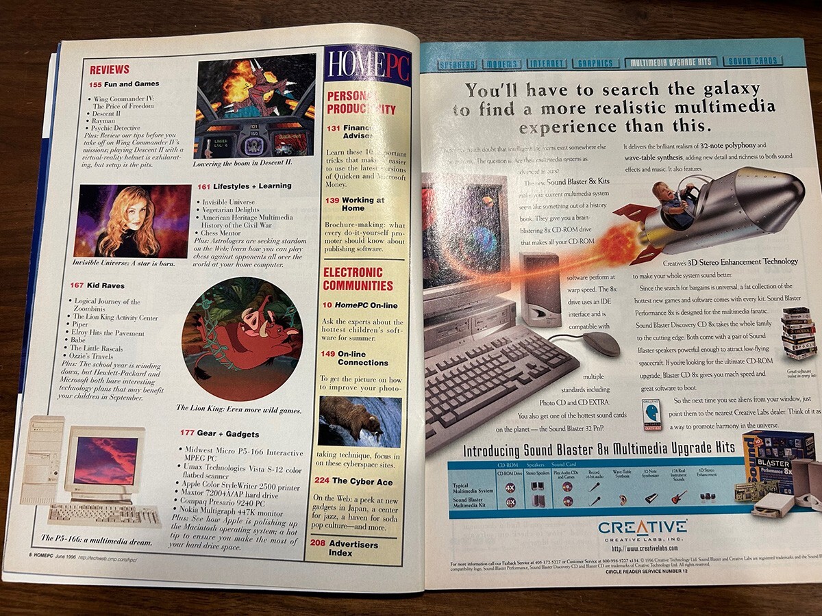 Computer Software Title Vintage HOME PC June 1996 Computer Magazine Editors Top 100 Software ...