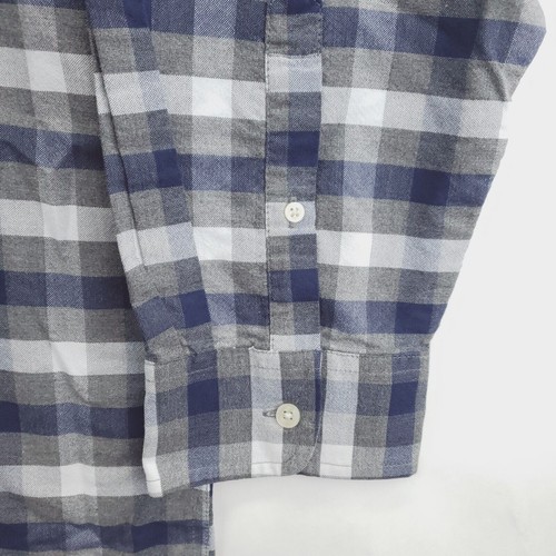 The Foundry Shirt Mens 3XLT Blue Gray White Plaid Cotton Casual Button-Down - Picture 4 of 10