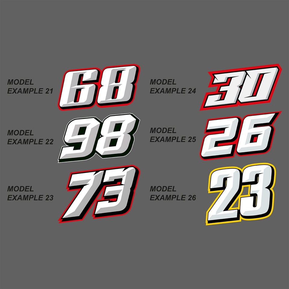 Bike Racing Stickers Numbers 2 Racing Numbers Vinyl Decal Sticker Race Dirt Bike Plate Number BMX ...