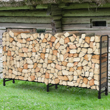 Kaminholzregal Aussen Brennholzregal Lager Feuerholzregal Ständer Metall Hilfe 