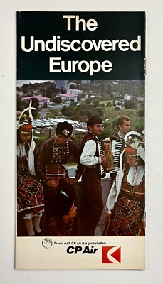 1970 CP Air Tours Canada Pacific Undiscovered Europe Vintage Travel Brochure