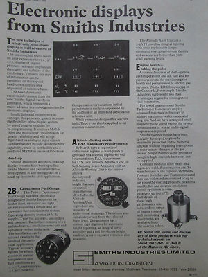 4/1970 PUB SMITHS ELECTRONIC DISPLAYS AVIATION HANNOVER AIR SHOW ORIGINAL ANZEIGE