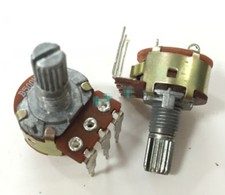 10Pcs B50K 50K WH148 Angled Linear Potentiometer with Switch Shaft 15mm 3 Pin