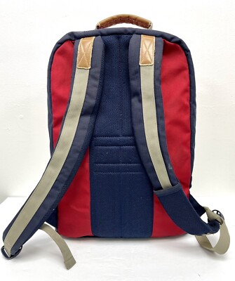 Tommy Hilfiger Red Navy Canvas Backpack RARE | eBay display picture 3