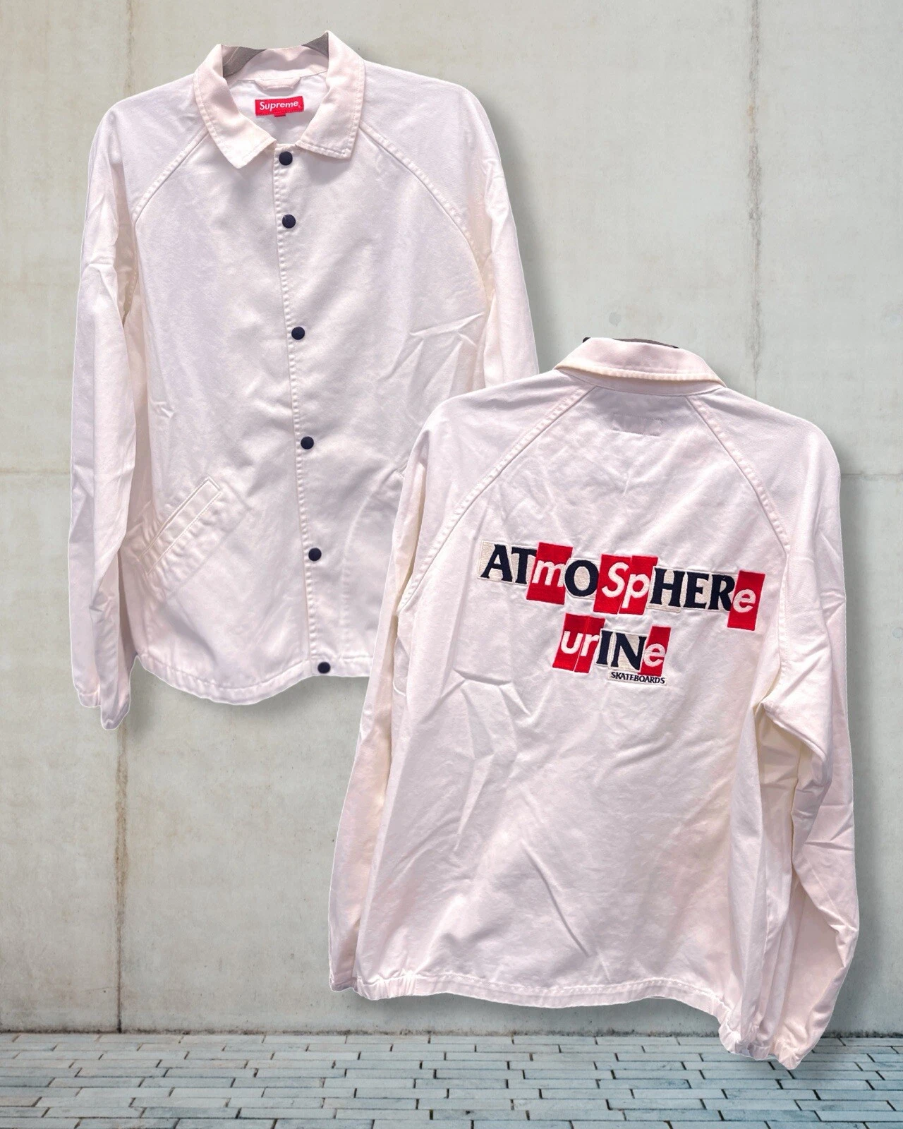 Veste d'entraîneur Supreme x Anti Hero en blanc taille M