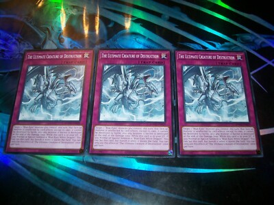 3x The Ultimate Creature of Destruction 1st Edition Common SDWD-EN029 Yu-Gi-Oh!