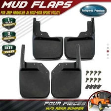 for Jeep Wrangler JK 2007-2016 2017 2018 Mud Flaps Splash Guards 4PCS Front&Rear