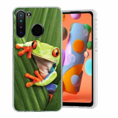 for Samsung Galaxy A21(Tree Frog)clear ShockProof Rugged TPU case cover
