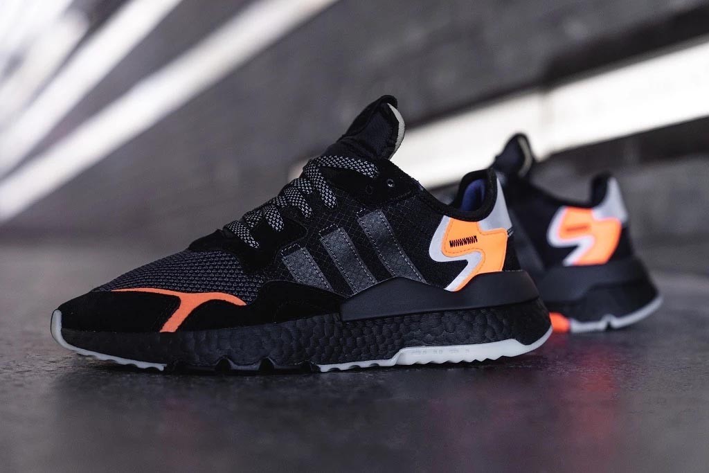 Adidas Nite Jogger Negros Tallas 8.5, 9, 9.5 reflecitve en la noche Boost CG7088 Adidas Nite Jogger Negros Tallas 8.5, 9, 9.5 reflecitve en la noche Boost CG7088