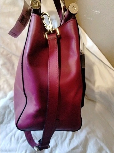 KATE SPADE SMALL CHERISE SATCHEL ROYAL PLACE RED PLUM LEATHER PURSE BAG NWT - Picture 7 of 13