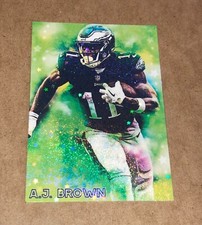 🏈 (1/1) A.J. AJ BROWN ~ eagles 🏈 2022 ACEO Fine Art Card 