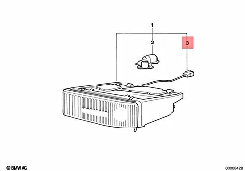 OEM BMW E31 Coupe Kabel Scheinwerfer OEM 63128354539 - Bild 1 von 1