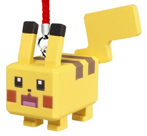 Details About Pokemon Quest Minecraft Pikachu Character Gacha Capsule Netsuke Mascot Strap