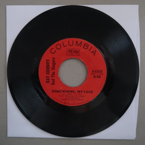RAY CONNIFF MIDSUMMER IN SWEDEN/SOMEWHERE, MY LOVE COLUMBIA VINYL 45 VG 26-32 - Picture 2 of 2
