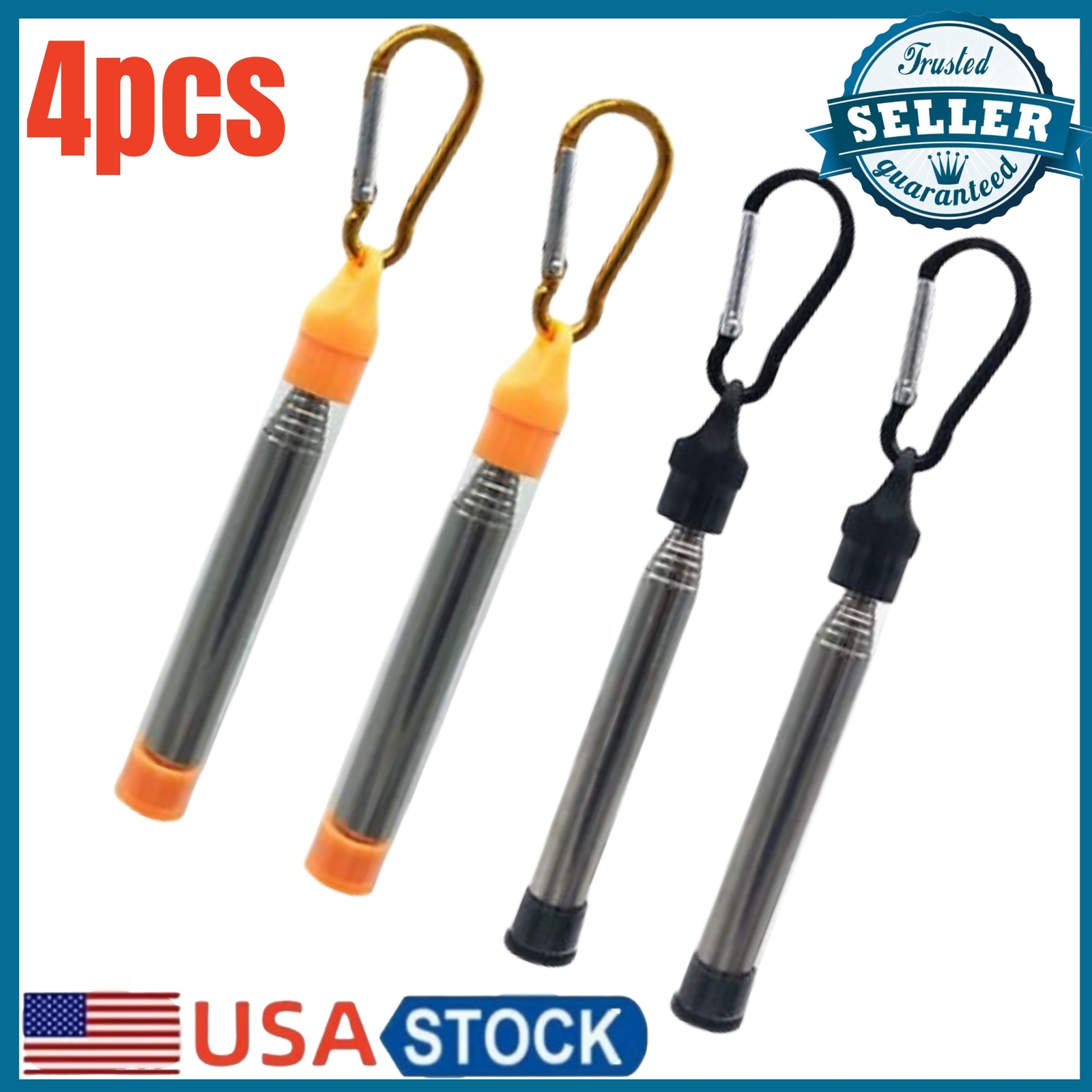 4X Bellowing Tool for Starting Fire Stainless Steel Camping Fire Blower Pipe  US