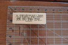 STAMPIN UP Wood Rubber Stamp CHRISTMAS Holiday