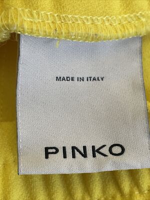 パンツ PINKO Woman Pants Yellow 104756A2G4 S3R PINKO Women's Straight Fit Yellow Zip Eliminare Trousers