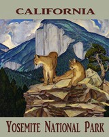 Mountain Lion Yosemite National Park California 16x20 Vintage Poster Free S/h Mountain Lion Yosemite National Park California 16x20 Vintage Poster Free S/h