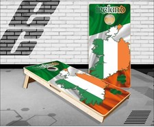 Ireland Flag Clover Cornhole Boards Bean Bag Toss Game