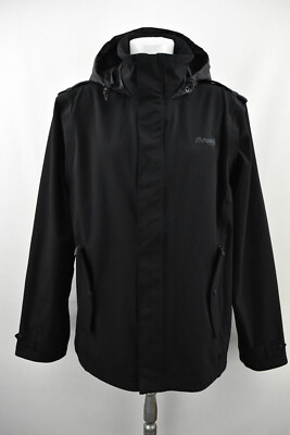 BERGANS OF NORWAY Mens Oslo Coat Black Jacket Hooded Outdoor size