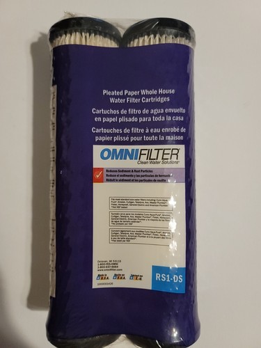 Omnifilter Water Filter Cartridge Model RS1-DS 2 Pack New Sealed