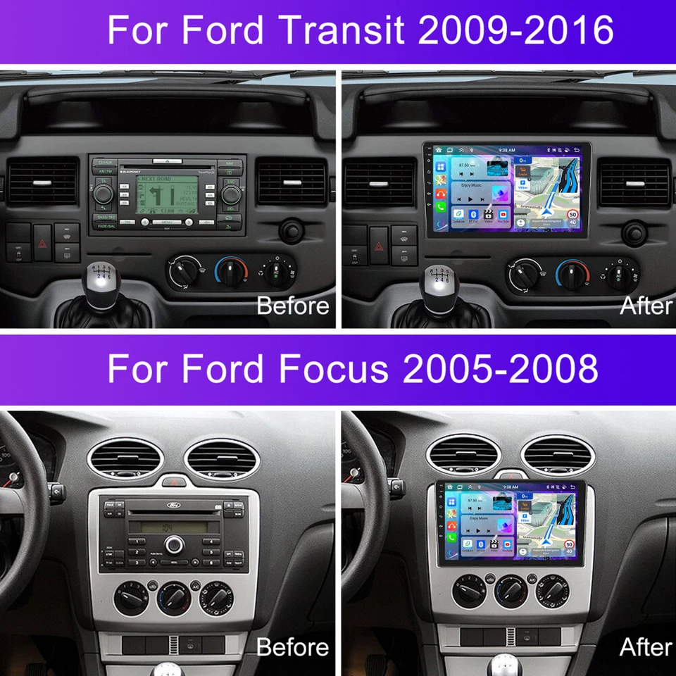 DAB+ Android 13 Autoradio Für Ford Transit Bus S Max Focus Kuga Fusion GPS Navi - Bild 3 von 4