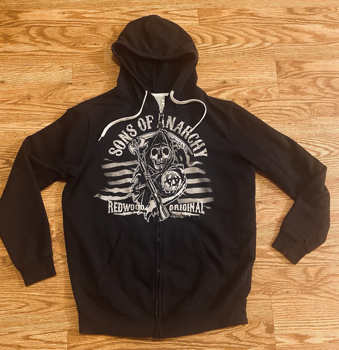 Sons Of Anarchy Redwood Original Black Zip Sweatshirt Hoodie