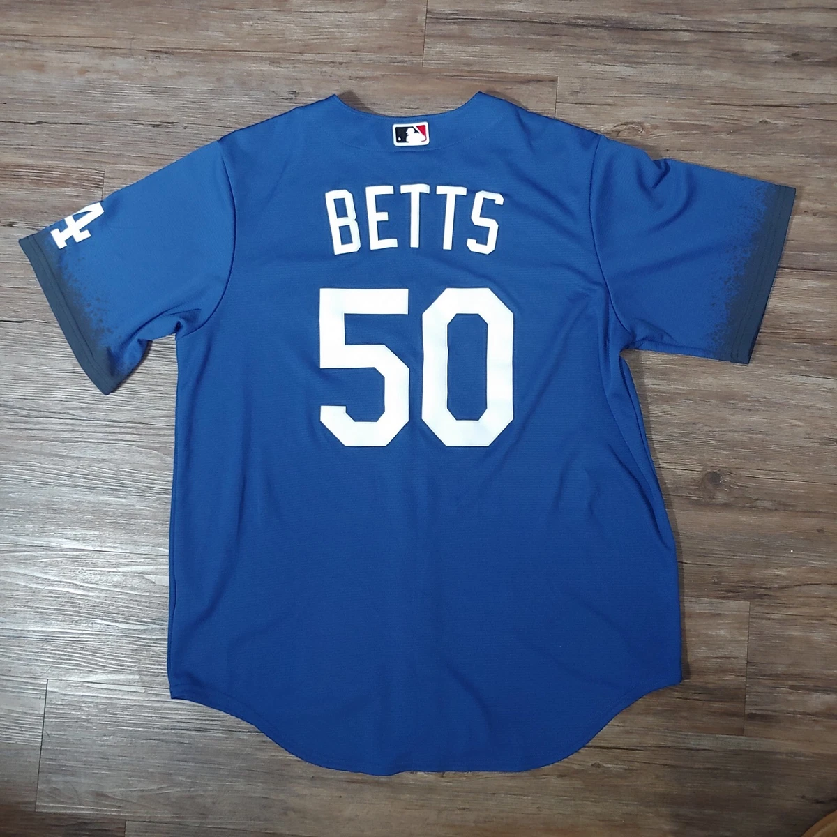 Nike Mookie Betts #50 Los Angeles Dodgers Stitched Jersey Blue Size 48  Large.