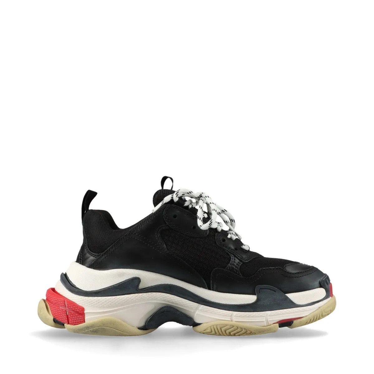 Balenciaga Triple s Mesh x leather Sneakers 26cm Men's Black 533882 Distressed p thumbnail 2