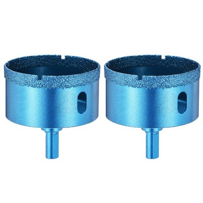 2-9/16'' Diamond Hole Cutters for Full Porcelain Tile 2PCS (Blue)