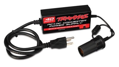Traxxas 1/10 Rustler 4x4 VXL HD * AC to DC Converter, 40W * 2976