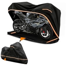 Full Enclosed Motorcycle Cover, 600D Heavy Duty Waterproof Motorcycle Cover