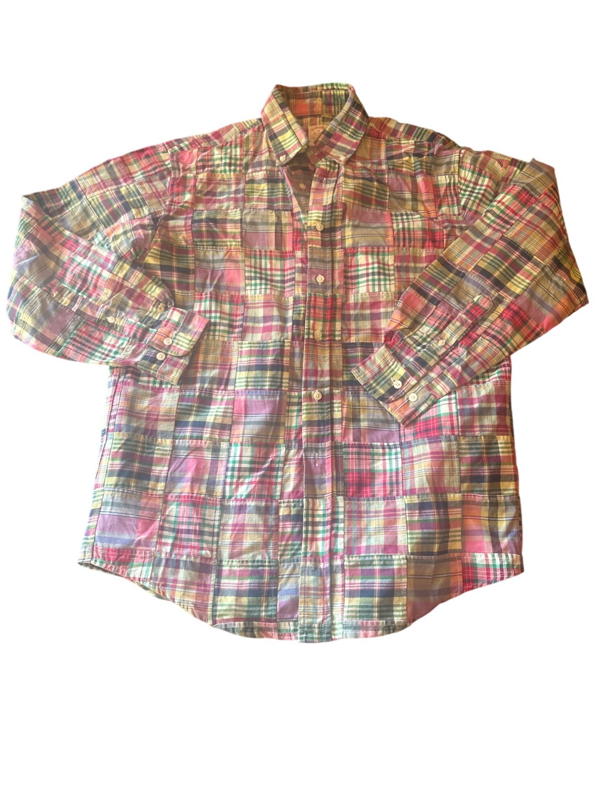 Brooks Brothers Madras Patchwork Button Down Shir… - image 1
