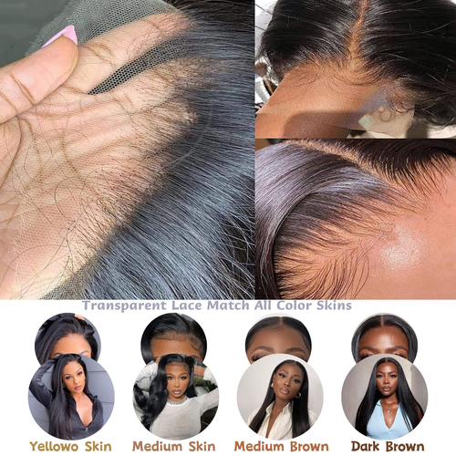 Women Wigs Human Hair 13X6 Straight Lace Front 200 Density Hd Transparent - Picture 10 of 12