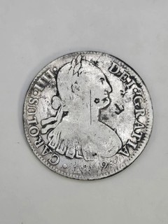1802 Mo Mexico 8 Reales Chop Marked Charles IV C3