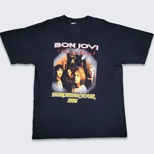 Bon Jovi Vintage 90s These Days European Tour T-Shirt 1990s vintage concert t-shirt, vintage, single stitch, B+ condition