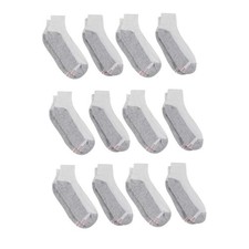 Hanes Men's Double Tough Durability Ankle Socks, 12-Pack