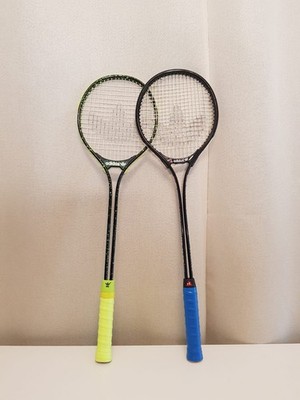 2er Set Vintage Adidas Squashschläger - TSR 30 & Klassik - Retro Sammlerstücke
