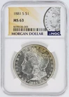 1881-S Morgan Silver Dollar NGC MS63 S$1 San Francisco Minted No Reserve